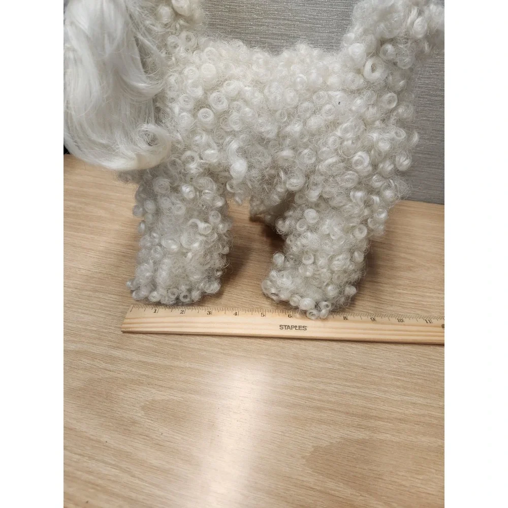 Vtg. Rare Lulu Wiggy Doggy Poodle Stuffed Animal‎ Curly Hair Synthetic Fiber 8